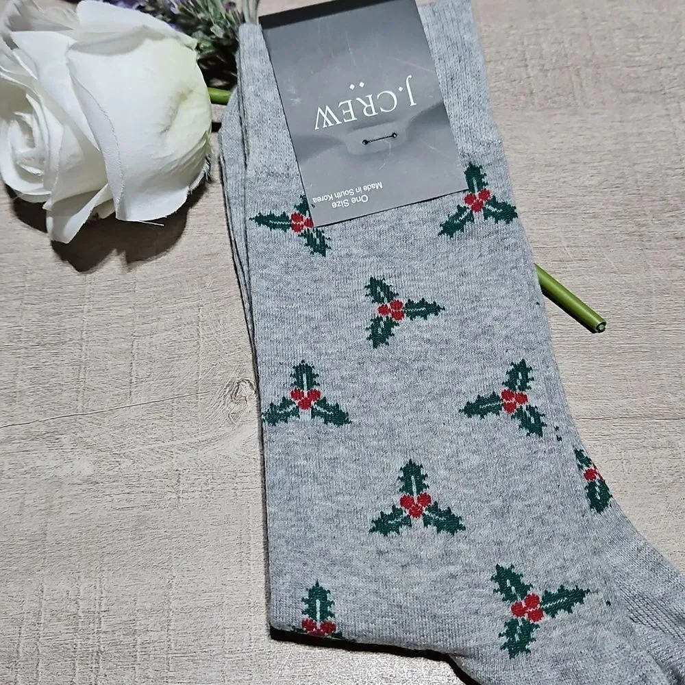 J. Crew 🎁 Men's Holiday Socks - Gray, Navy, Red